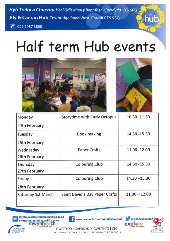 Cardiff Ely Half-term-timetable